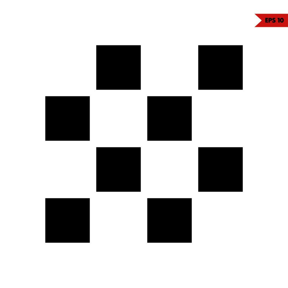 schaakbord doos glyph icoon vector