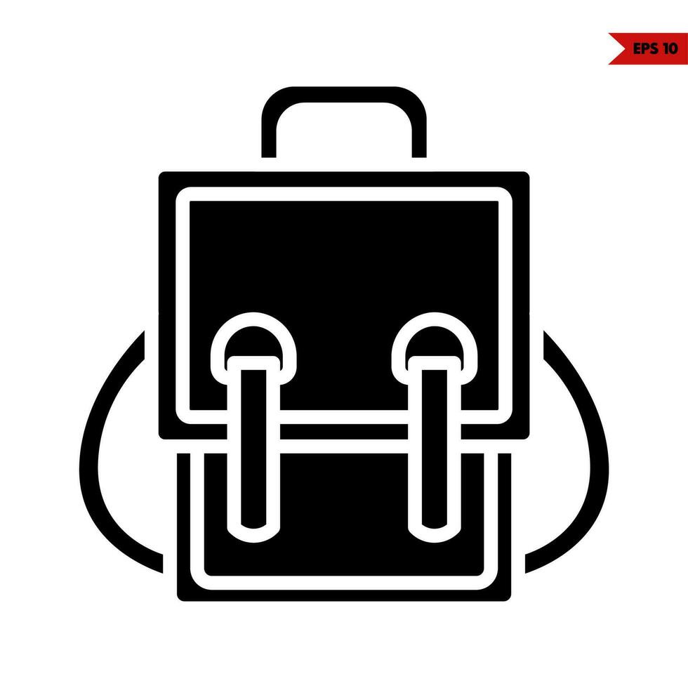 rugzak glyph-pictogram vector