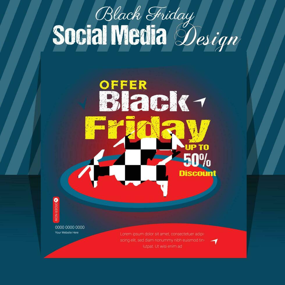 sociaal media zwart vrijdag ontwerp vector