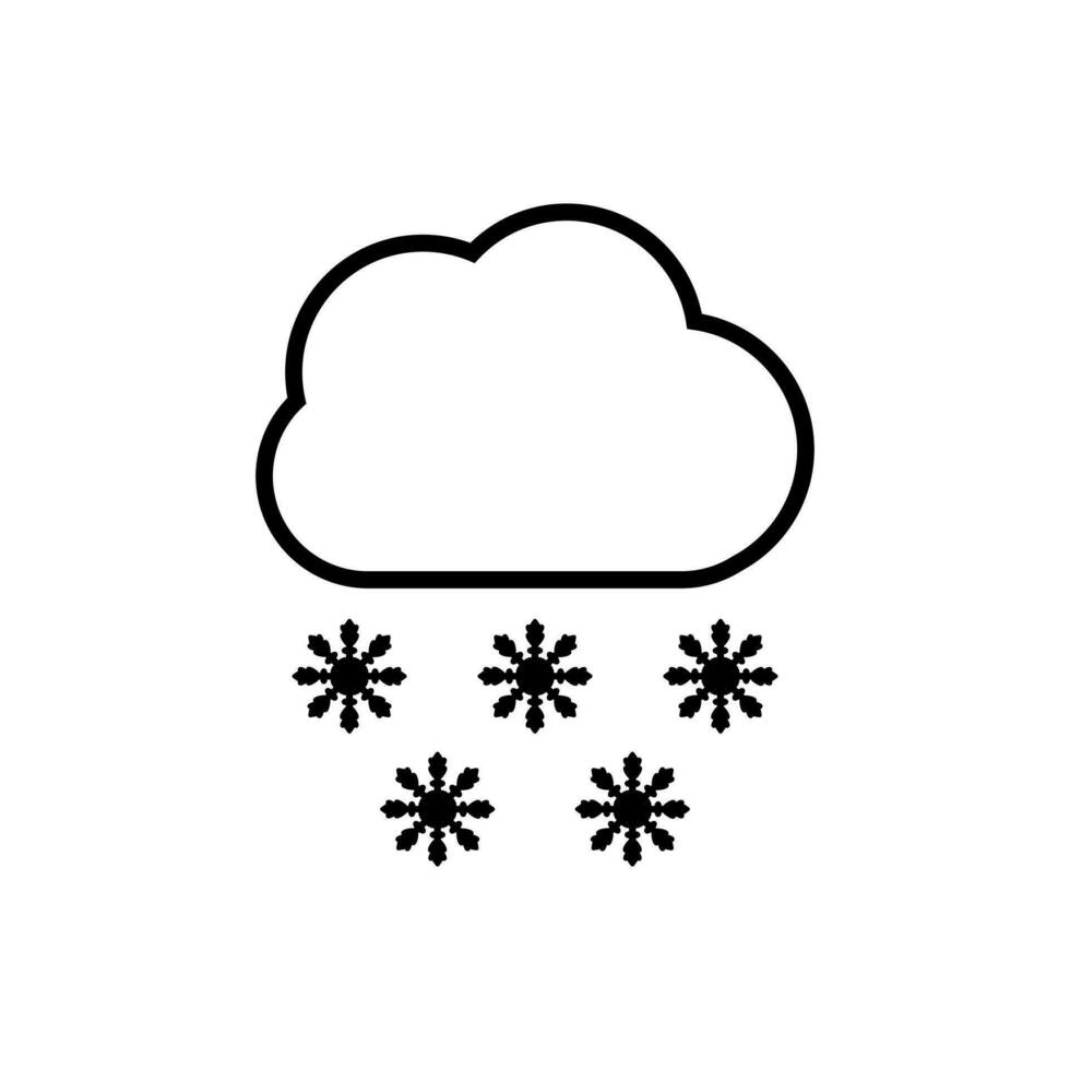 sneeuw wolk icoon voor web en afdrukken. weer vector icoon.