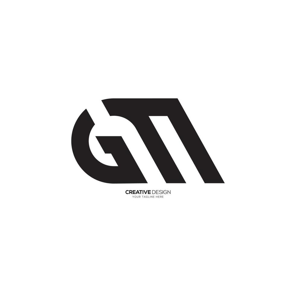 modern uniek vorm brief gm of mg creatief bedrijf branding monogram logo. gm logo. mg logo vector