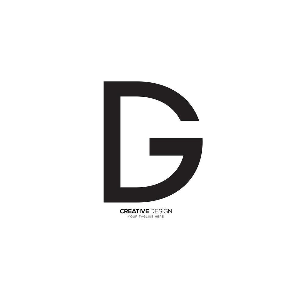 gemakkelijk lijn kunst brief dg creatief kunst monogram uniek logo. dg logo. gd logo vector