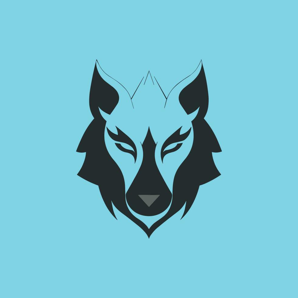 gemakkelijk wolf hoofd vector logo concept