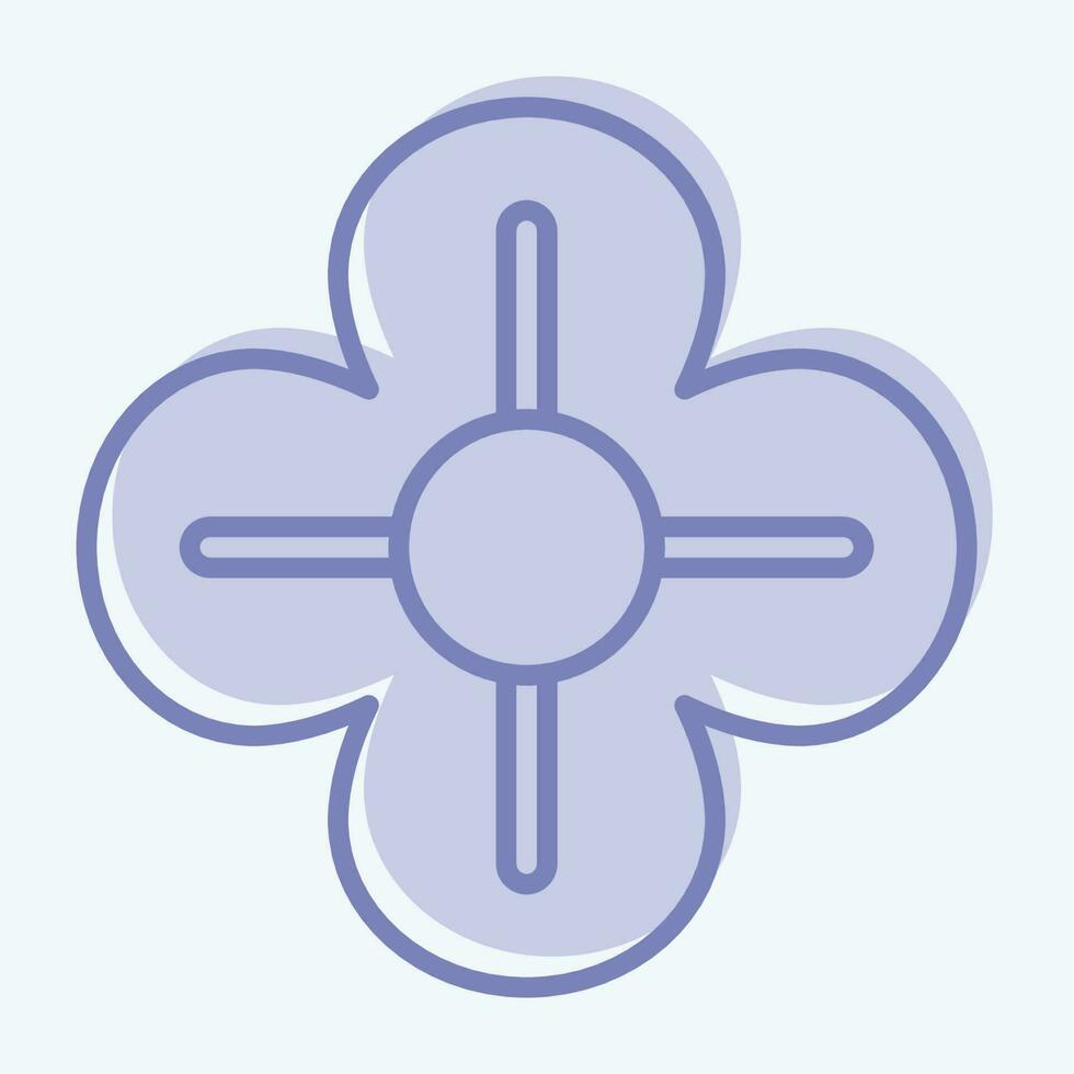 icoon papaver. verwant naar bloemen symbool. twee toon stijl. gemakkelijk ontwerp bewerkbaar. gemakkelijk illustratie vector