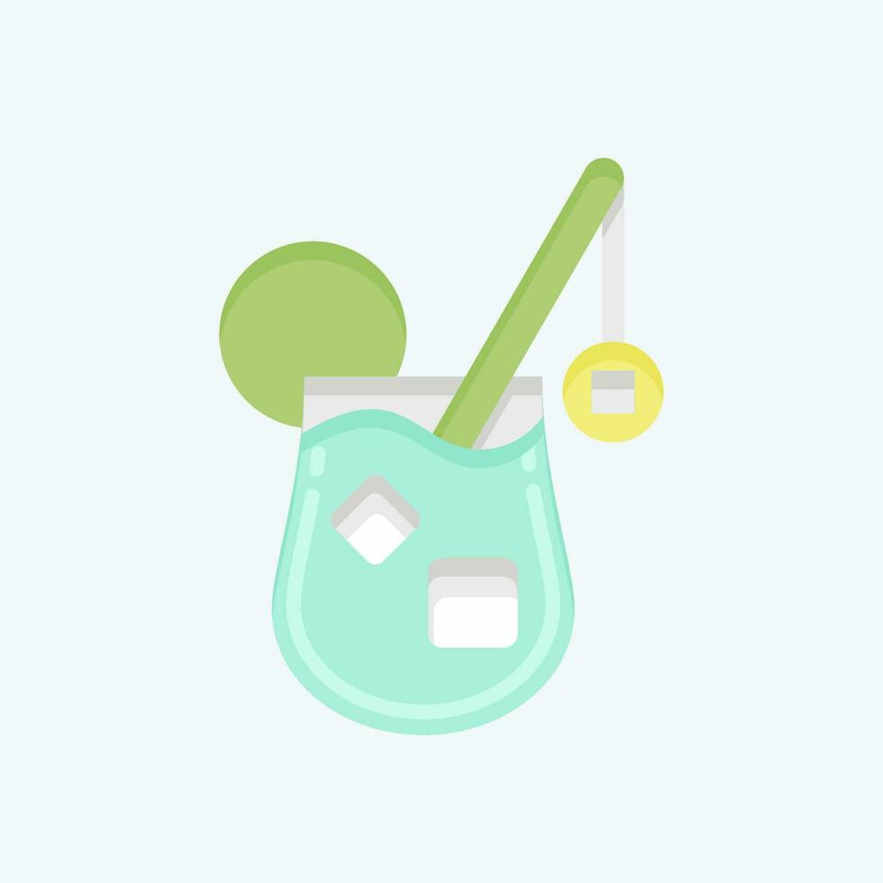 icoon drank. verwant naar Chinese nieuw jaar symbool. vlak stijl. gemakkelijk ontwerp bewerkbare vector