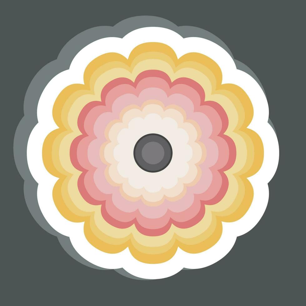 sticker calendula. verwant naar bloemen symbool. gemakkelijk ontwerp bewerkbaar. gemakkelijk illustratie vector