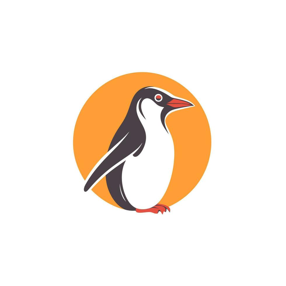 pinguïn hoofd logo vector - vogel merk symbool