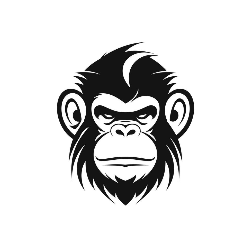 aap hoofd logo vector - gorilla merk symbool