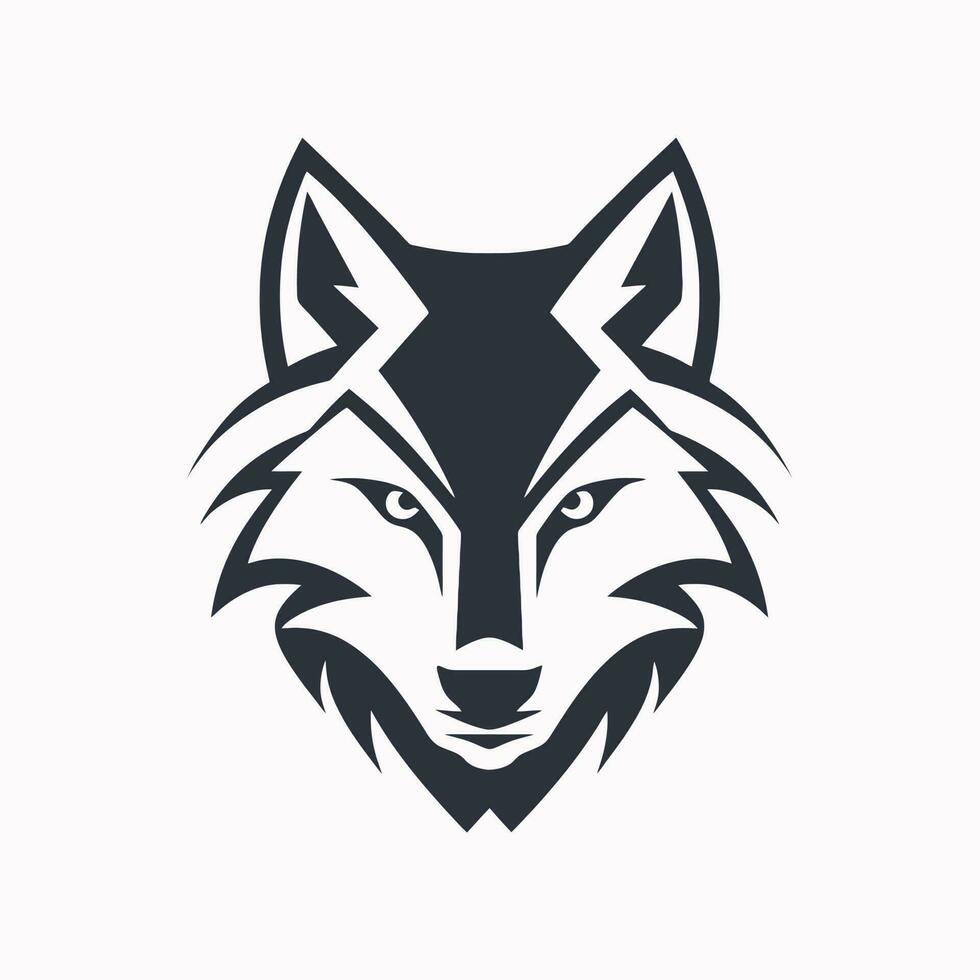 wolf hoofd logo vector - dier merk symbool