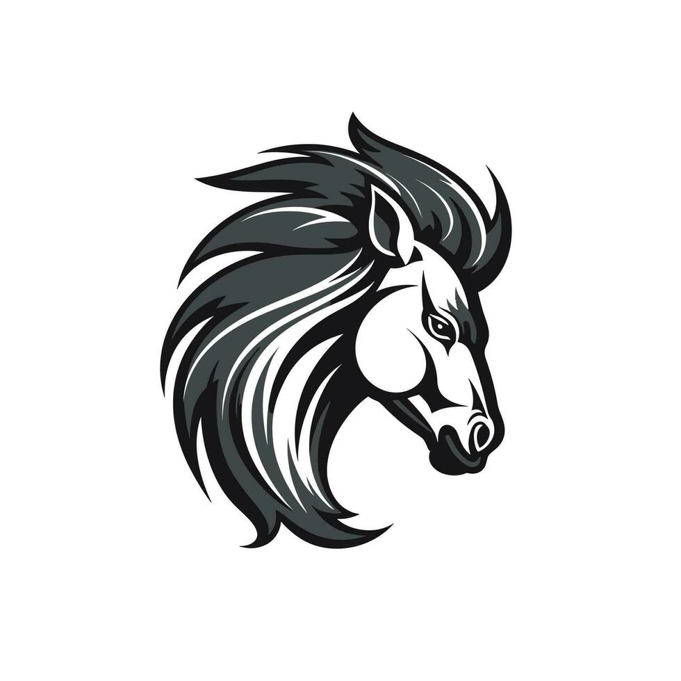 paard hoofd logo vector - dier merk symbool