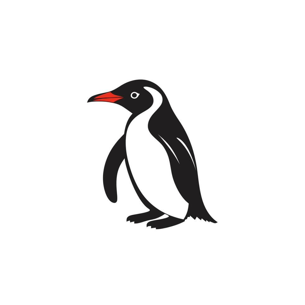 pinguïn hoofd logo vector - vogel merk symbool