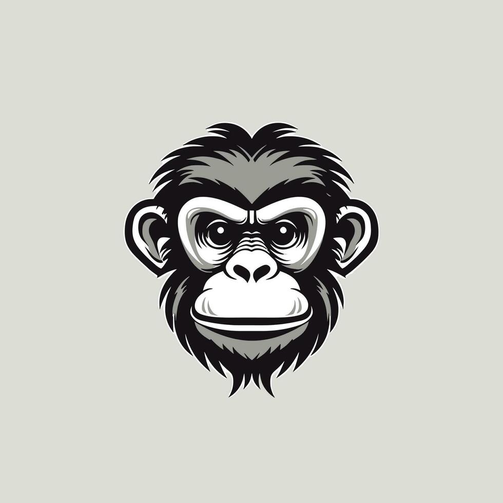 aap hoofd logo vector - gorilla merk symbool