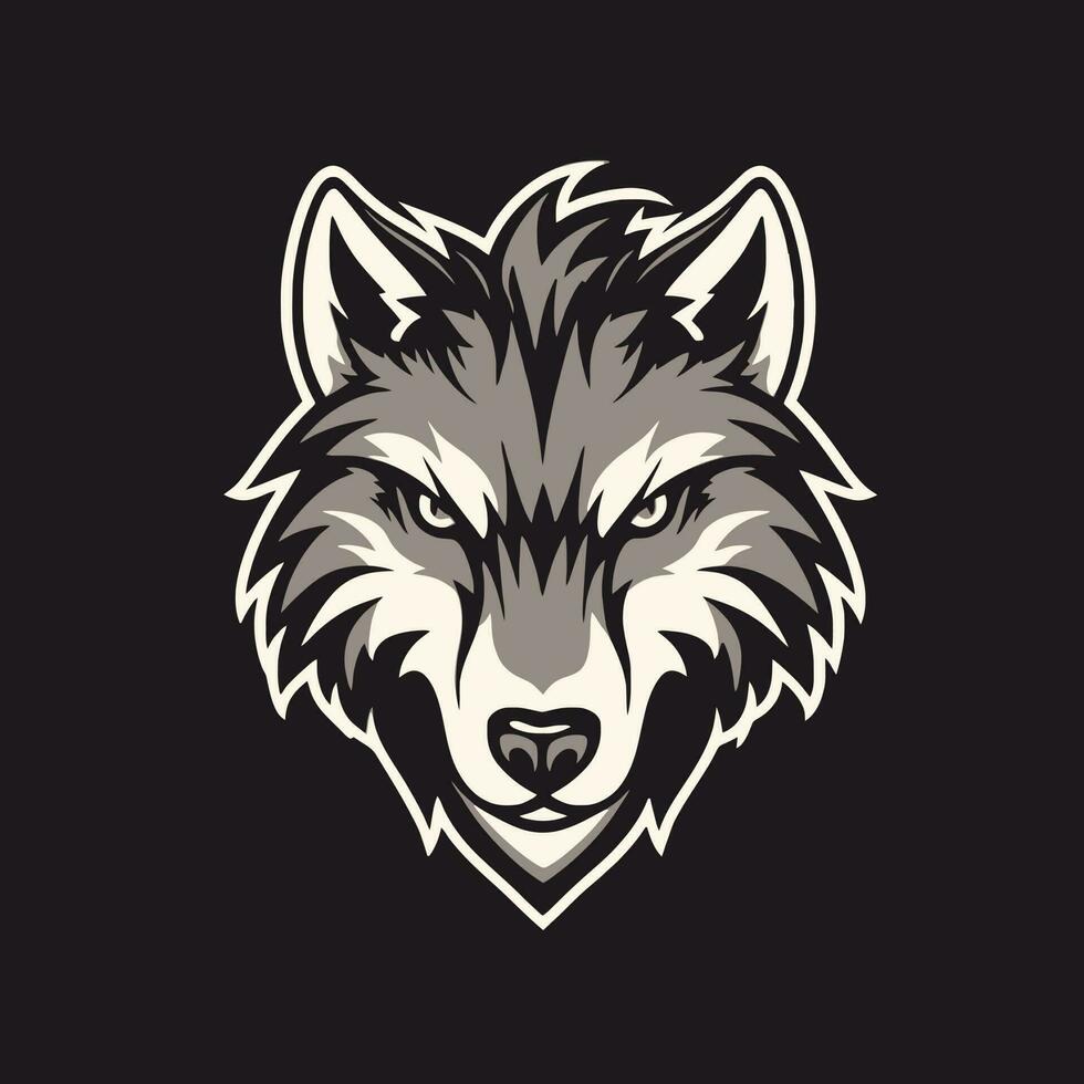 wolf hoofd logo vector - dier merk symbool