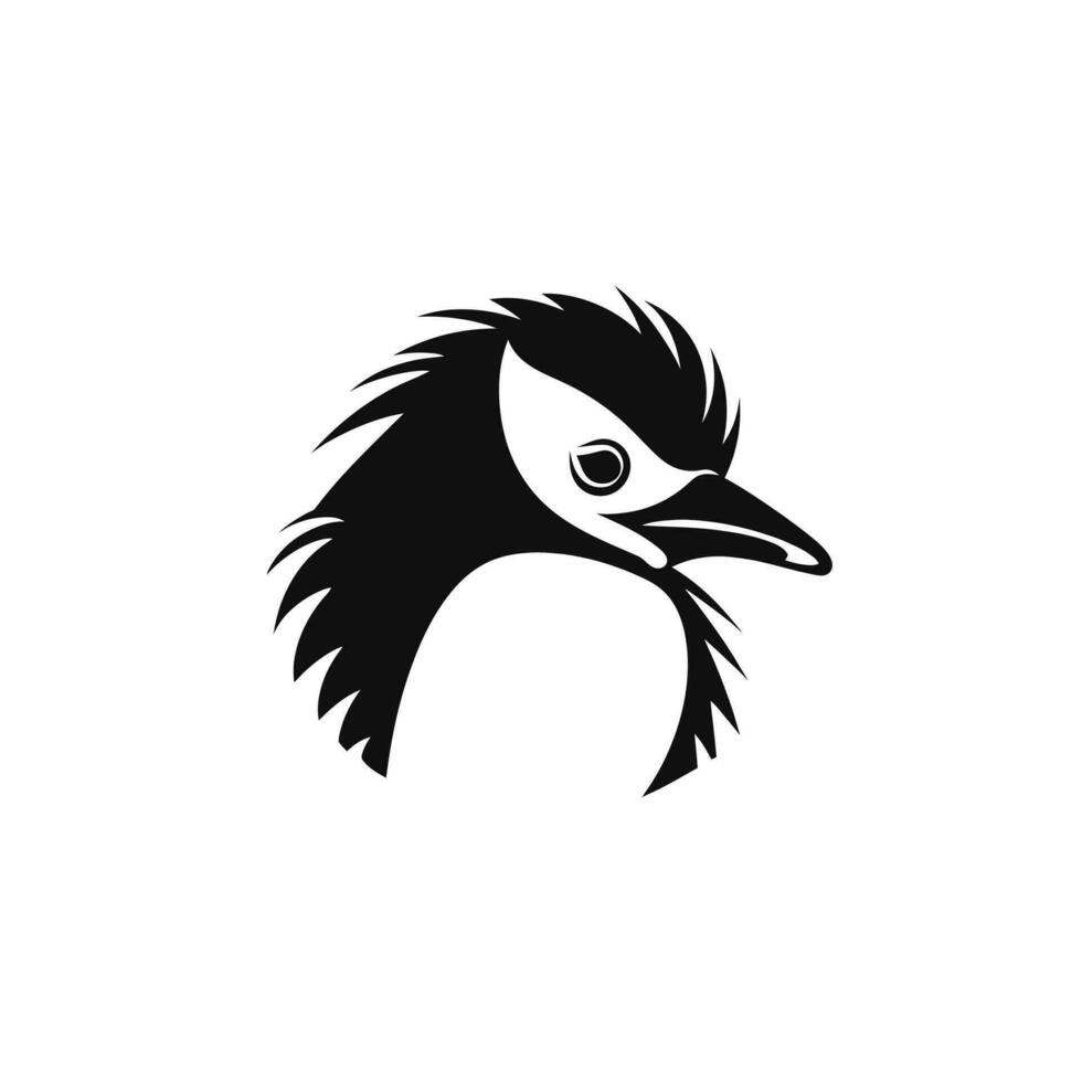 pinguïn hoofd logo vector - vogel merk symbool