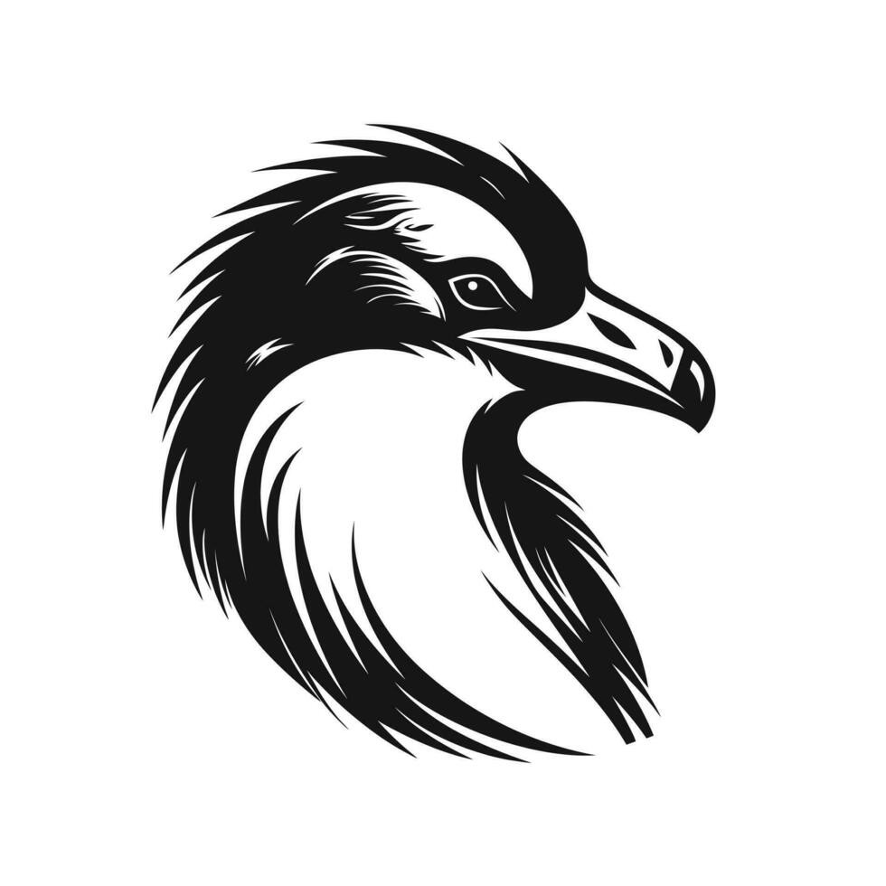 pinguïn hoofd logo vector - vogel merk symbool