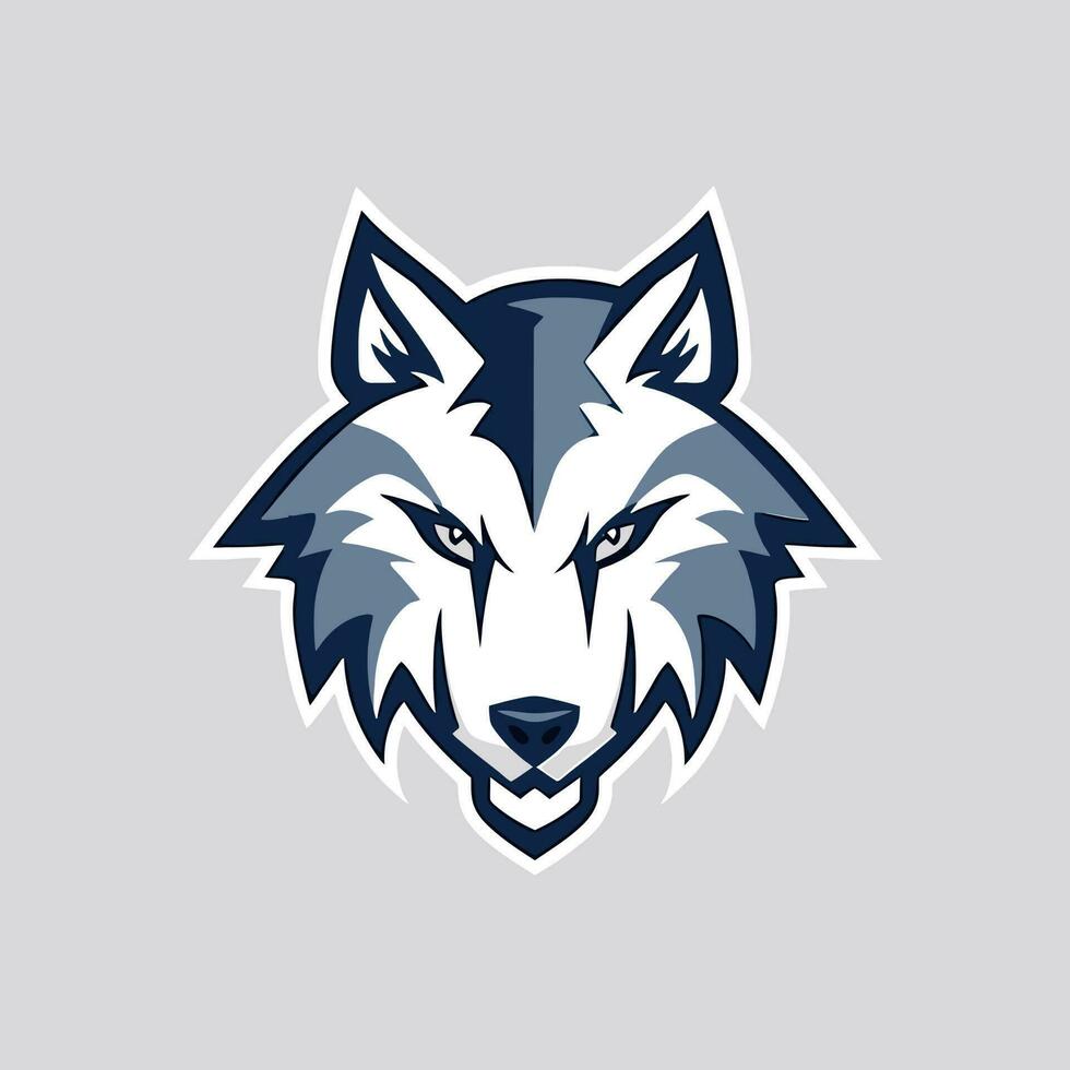 wolf hoofd logo vector - dier merk symbool