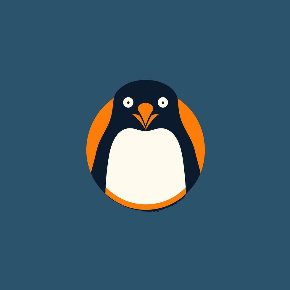 pinguïn hoofd logo vector - vogel merk symbool