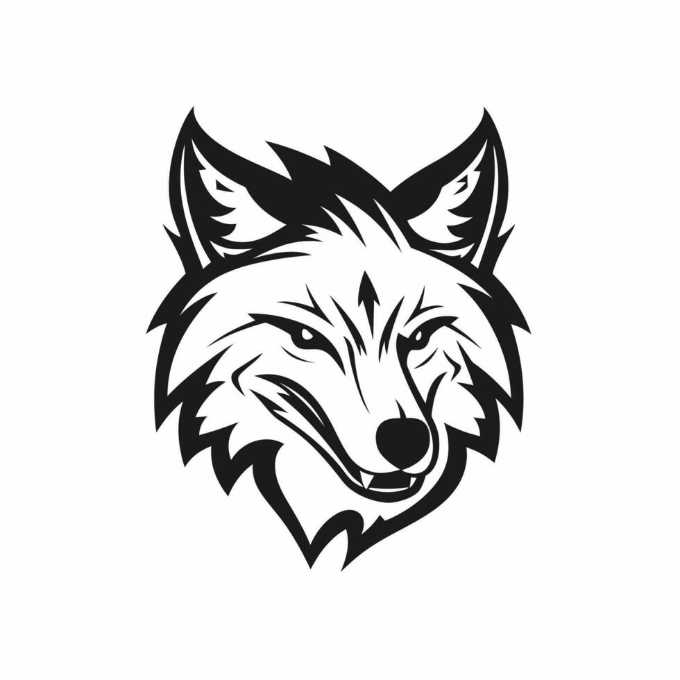 wolf hoofd logo vector - dier merk symbool