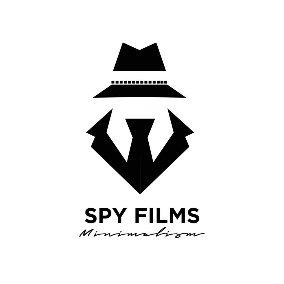 spion geheime film studio bioscoop film film productie logo ontwerp vector pictogram illustratie