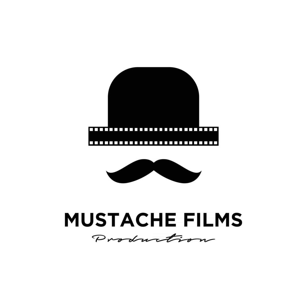meneer film studio video bioscoop filmproductie logo ontwerp vector pictogram illustratie
