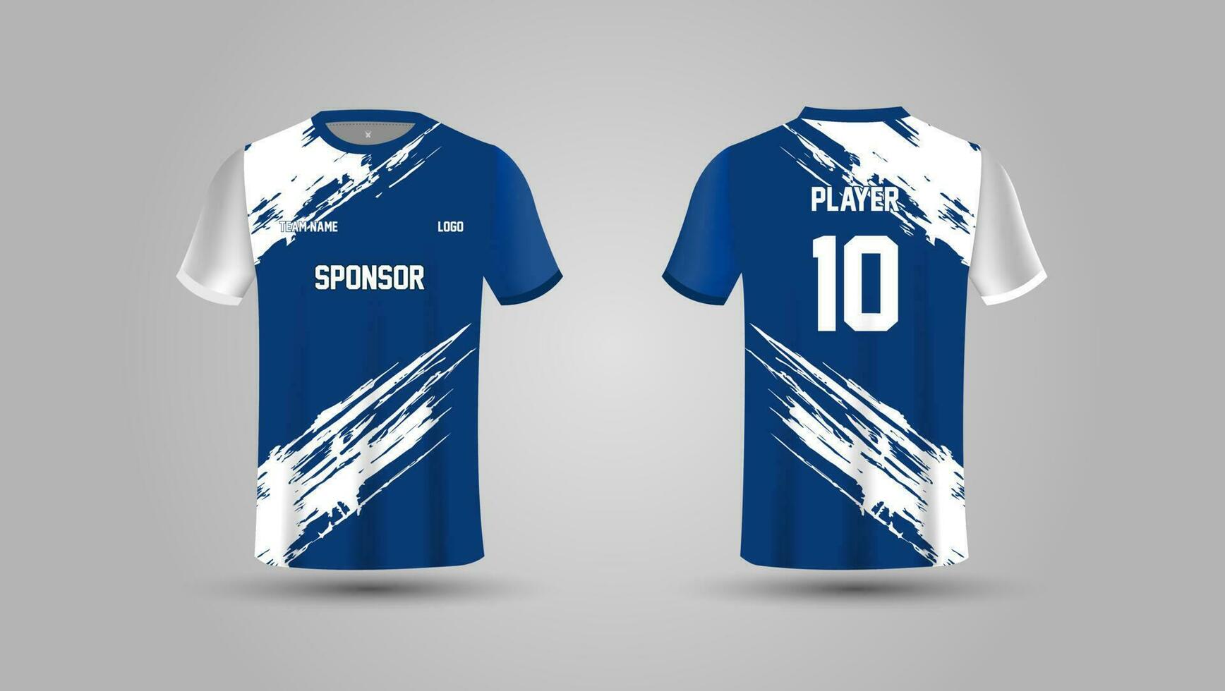 t-shirt sport ontwerp sjabloon, uniform voorkant en terug visie vector