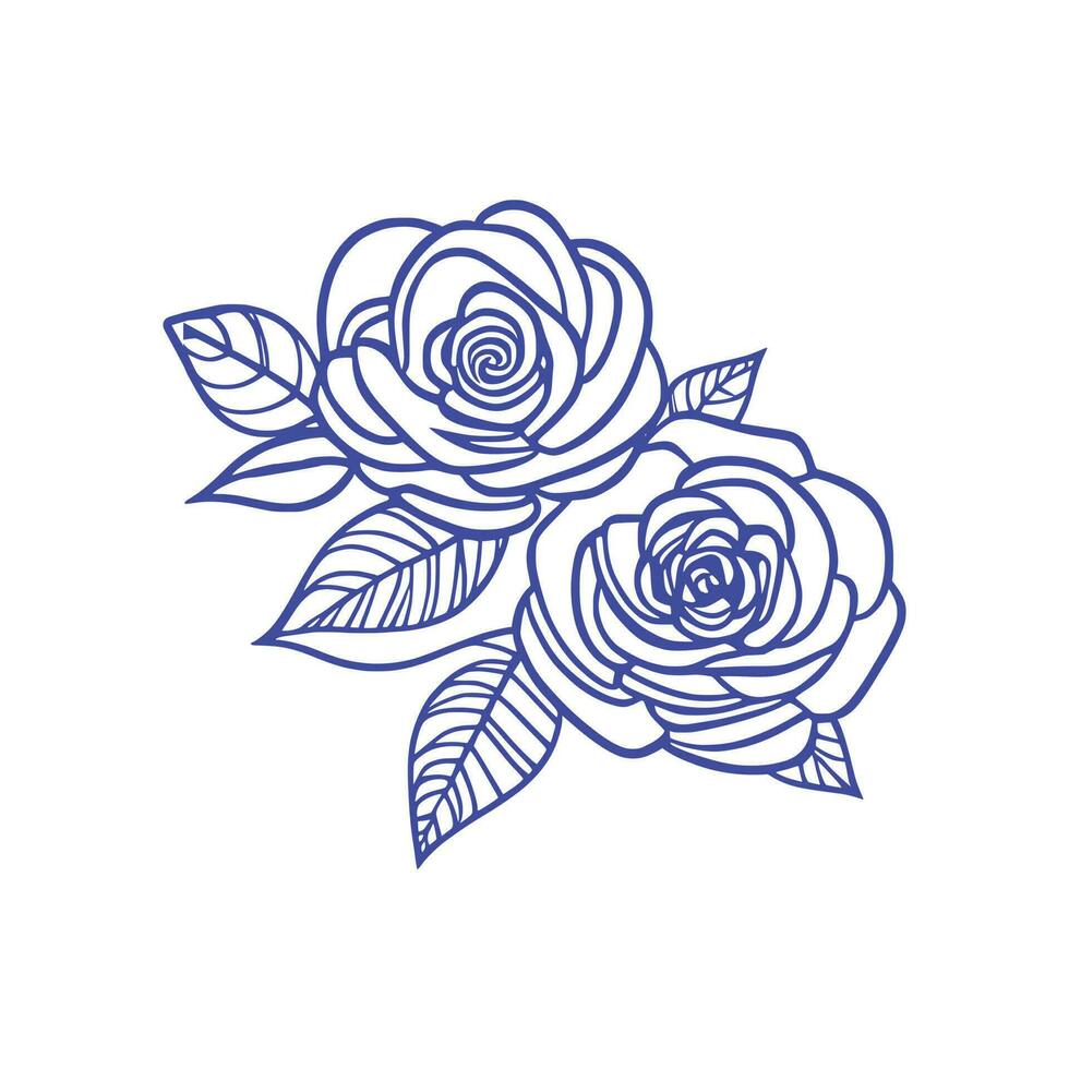 rozen hand- getrokken potlood schetsen, kleur bladzijde, en boek, roos bloem schets, illustratie inkt kunst. roos vector kunst.