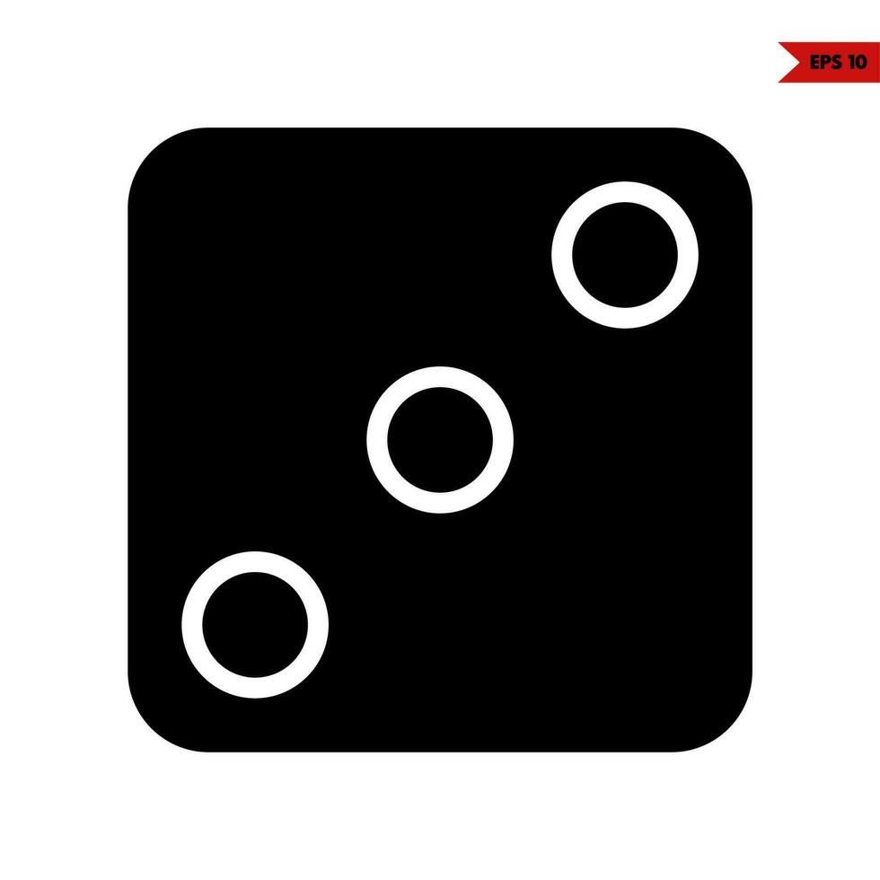 Dobbelsteen spel glyph icoon vector