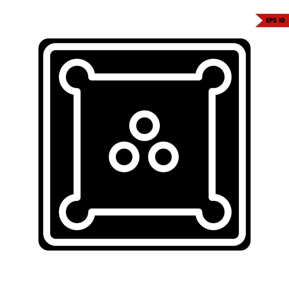 bal in gamepad glyph icoon vector