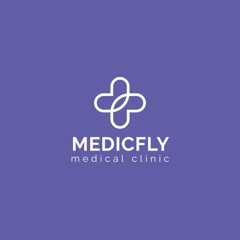 medisch kliniek logo sjabloon. een schoon, modern, en hoge kwaliteit ontwerp logo vector ontwerp. bewerkbare en aanpassen sjabloon logo