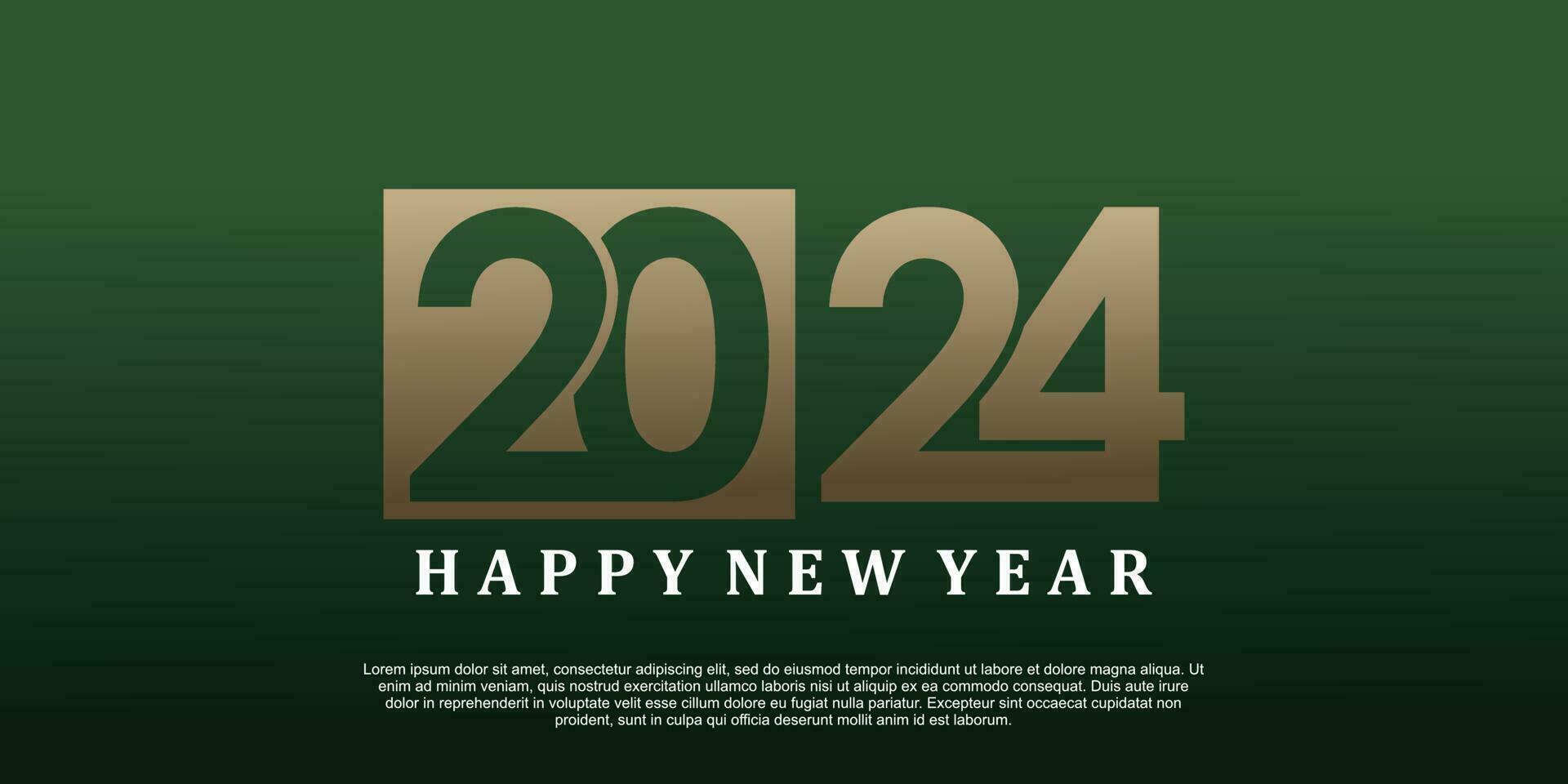 2024 gelukkig nieuw jaar logo ontwerp 2024 aantal vector illustratie
