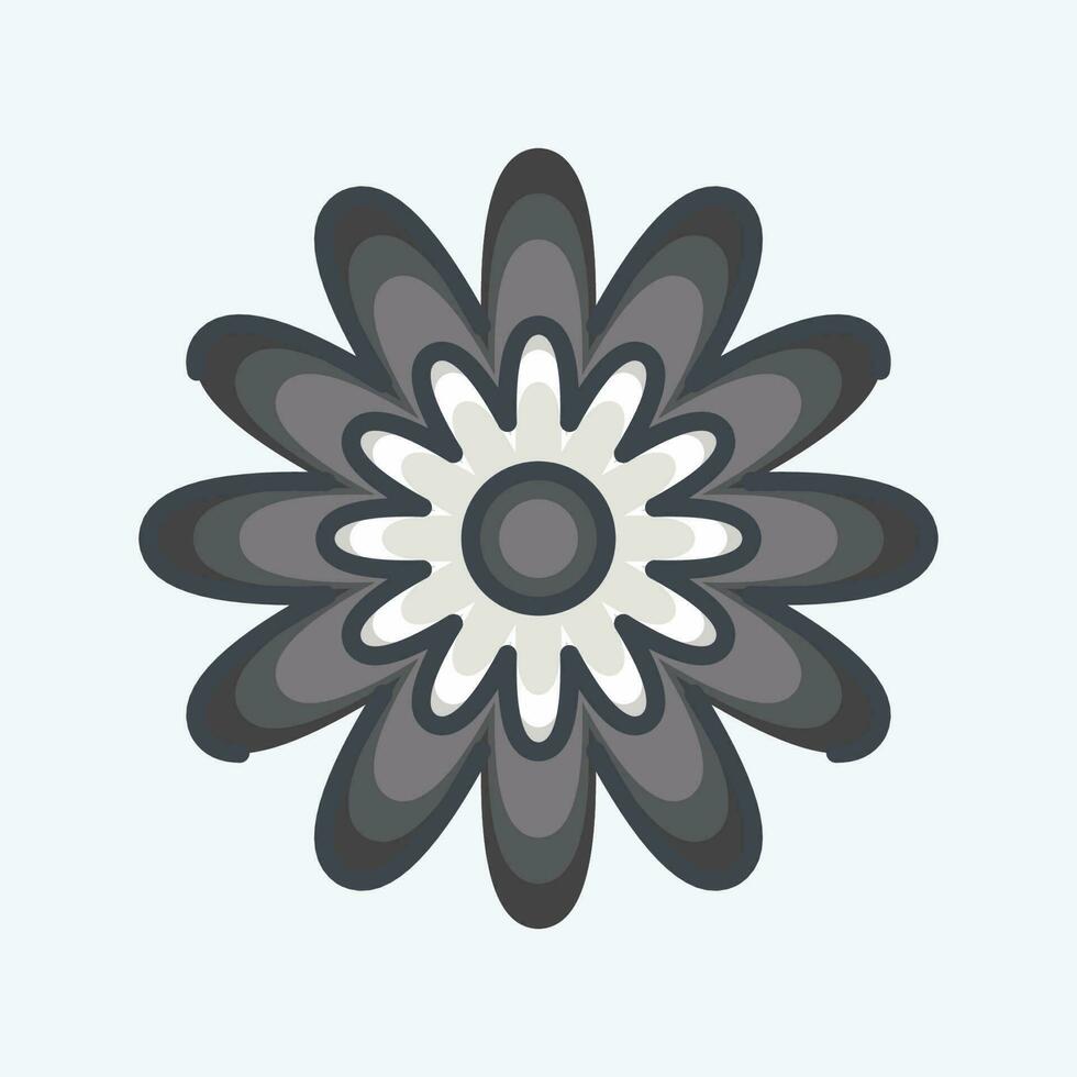 icoon zinnia. verwant naar bloemen symbool. tekening stijl. gemakkelijk ontwerp bewerkbaar. gemakkelijk illustratie vector