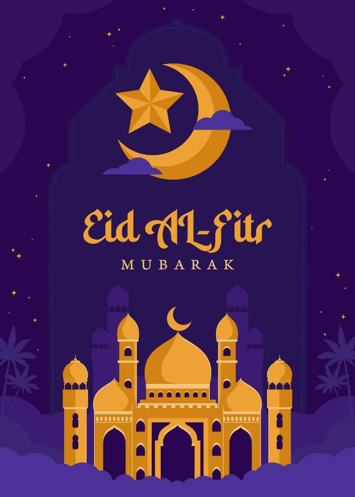 eid al-fitr vector achtergrond. Islamitisch illustratie voor vakantie achtergrond. fit voor banier, achtergrond, groet kaart, omslag. vector eps 10.