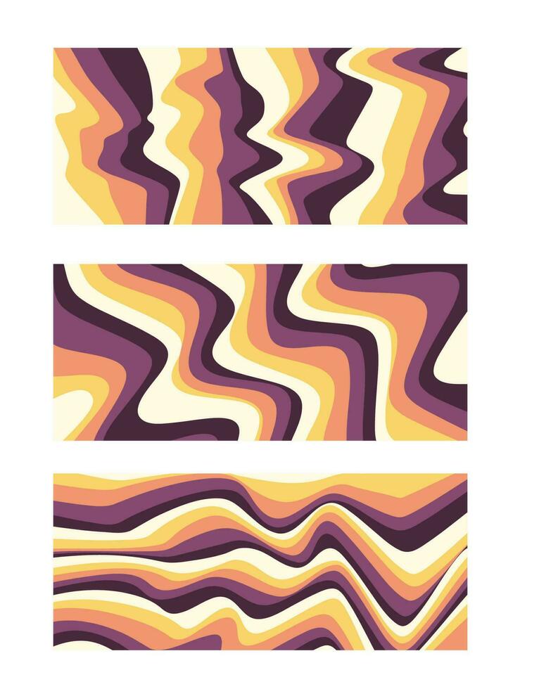 groovy achtergrond. retro kolken uitbarsting. patroon in Jaren 70 hippie stijl. kunst in wijnoogst kleur palet, kolken strepen. psychedelisch voorraad vector illustratie van Jaren 60