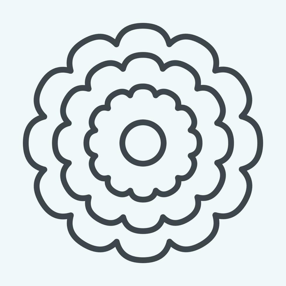icoon calendula. verwant naar bloemen symbool. lijn stijl. gemakkelijk ontwerp bewerkbaar. gemakkelijk illustratie vector