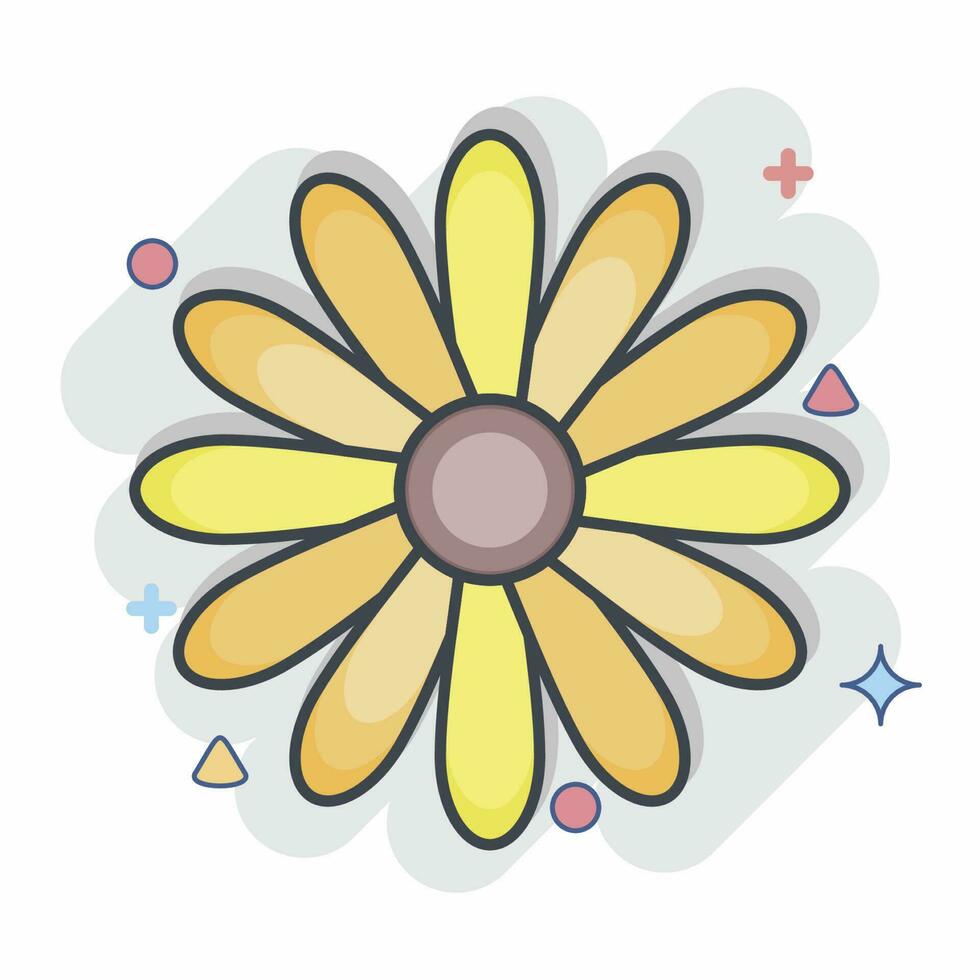icoon dahlia. verwant naar bloemen symbool. grappig stijl. gemakkelijk ontwerp bewerkbaar. gemakkelijk illustratie vector