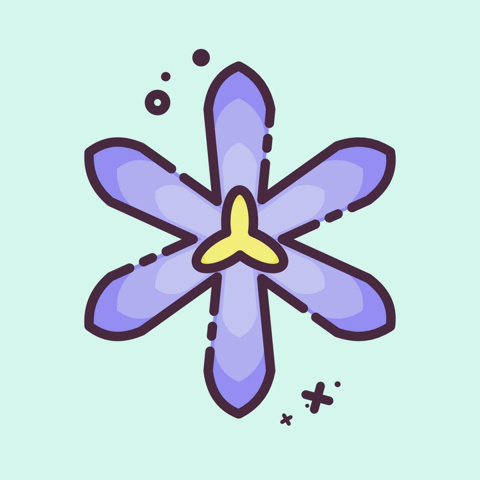 icoon saffraan. verwant naar bloemen symbool. mbe stijl. gemakkelijk ontwerp bewerkbaar. gemakkelijk illustratie vector