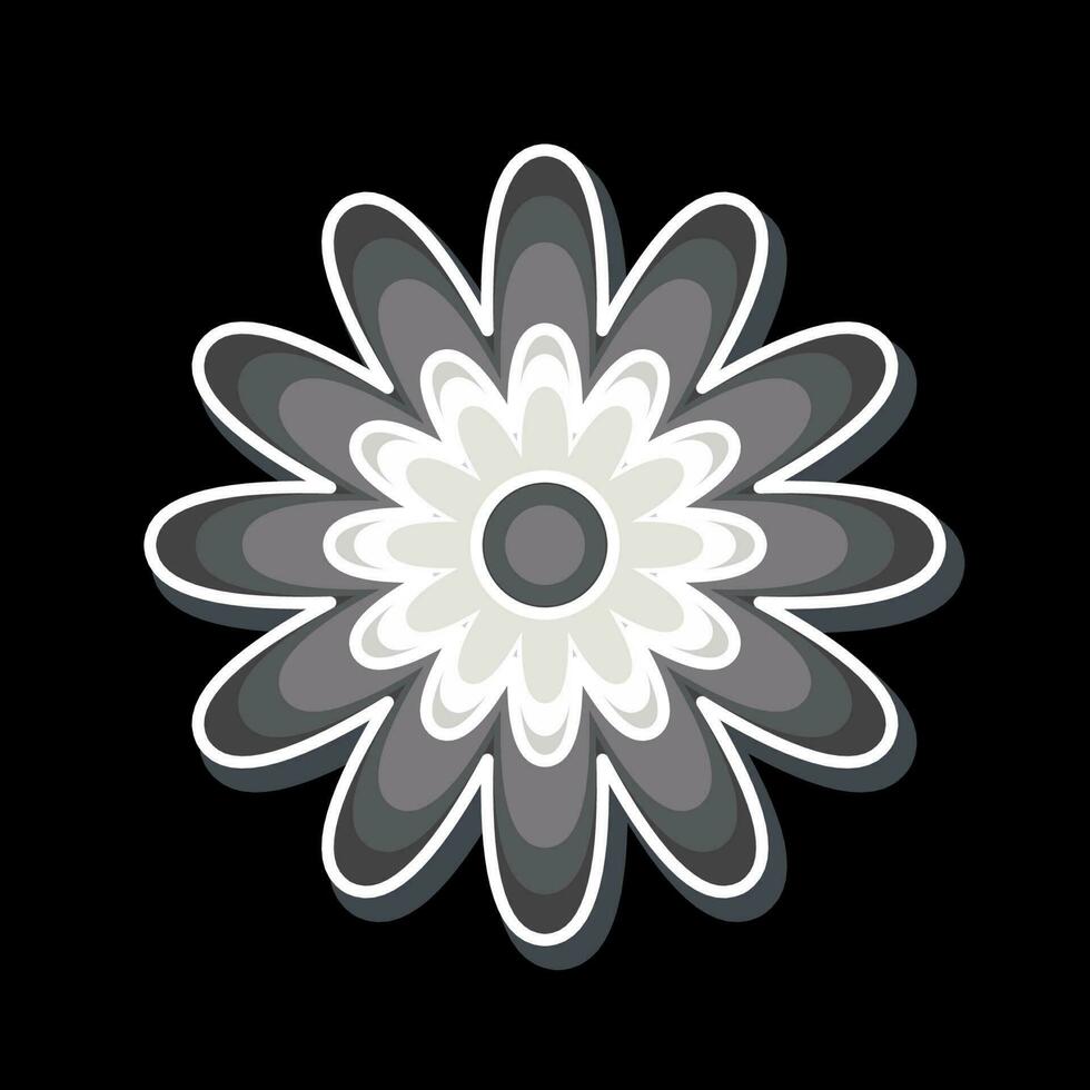 icoon zinnia. verwant naar bloemen symbool. glanzend stijl. gemakkelijk ontwerp bewerkbaar. gemakkelijk illustratie vector