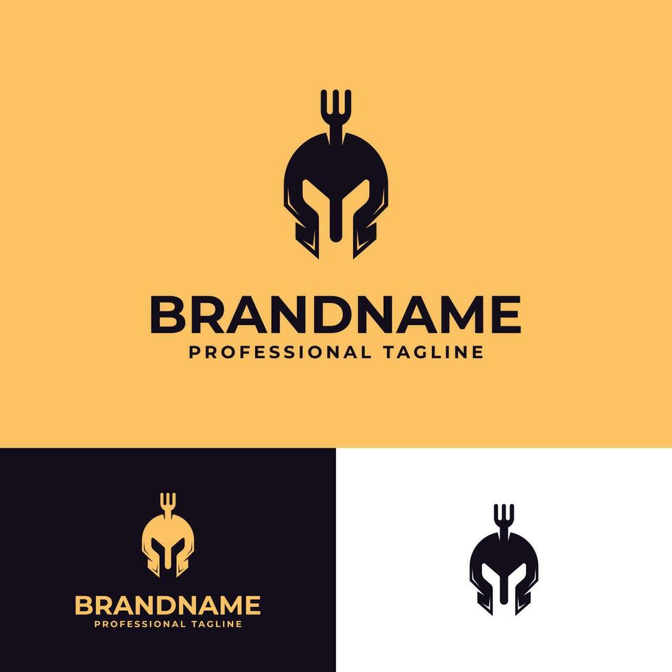 spartaans vork logo, geschikt voor ieder bedrijf verwant spartaans en vork. vector
