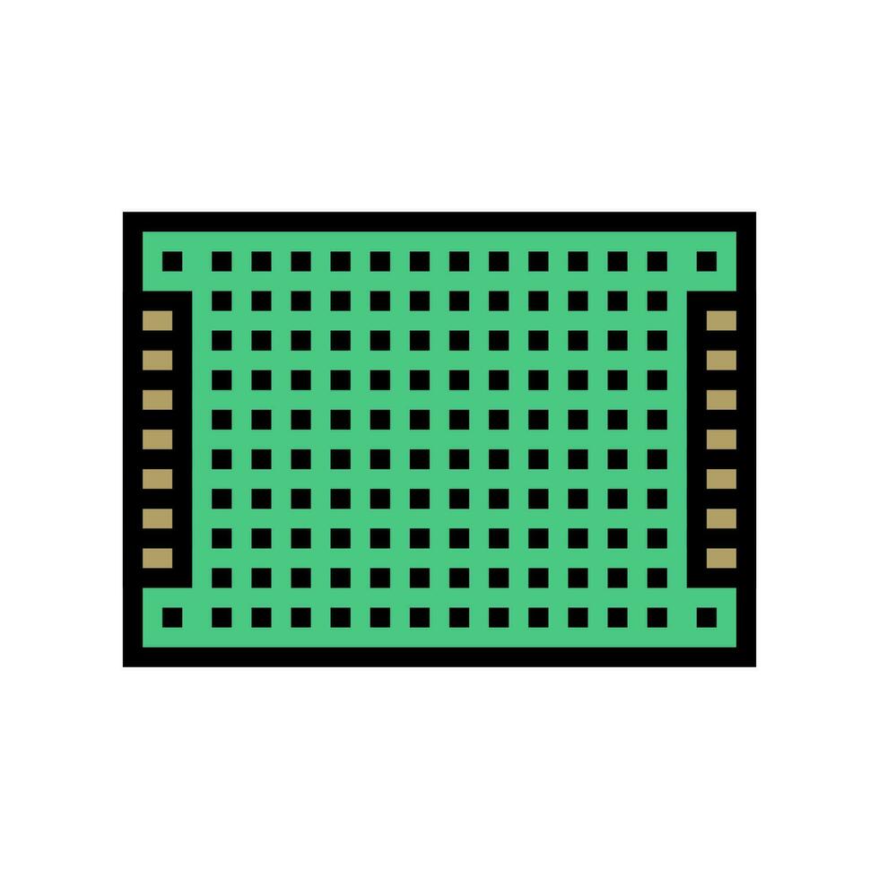 pcb bord elektronisch bestanddeel kleur icoon vector illustratie