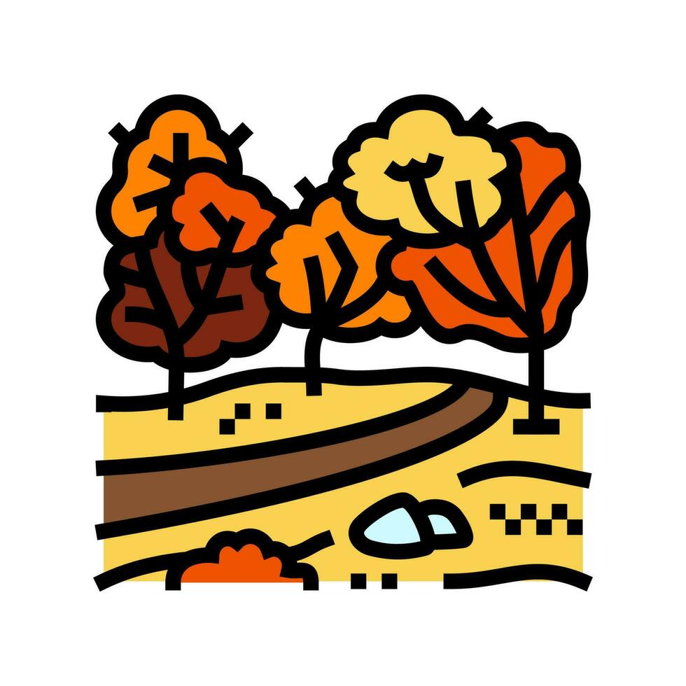 park herfst herfst seizoen kleur icoon vector illustratie