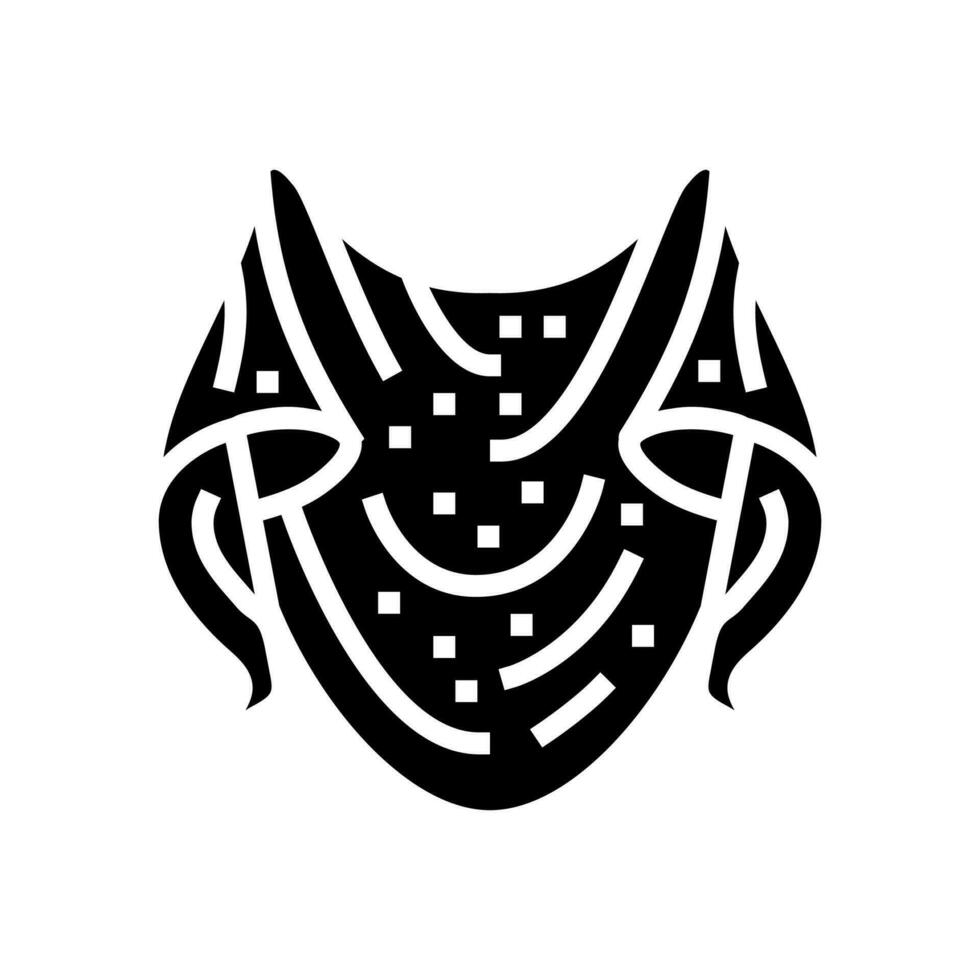sjaal breiwerk wol glyph icoon vector illustratie