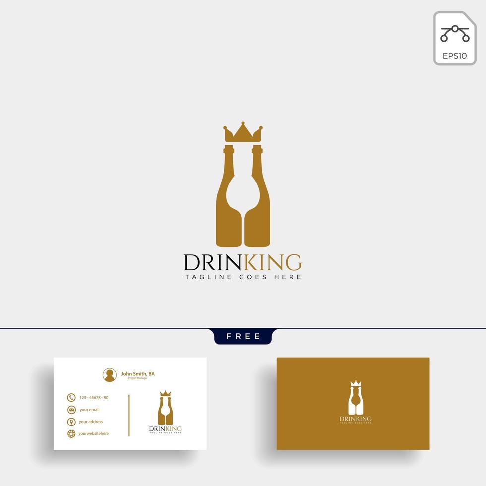 dring king royal crown logo sjabloon vector illustratie elementen geïsoleerd