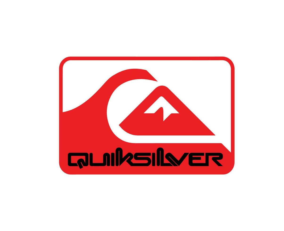 quiksilver symbool merk kleren logo met naam ontwerp icoon abstract vector illustratie