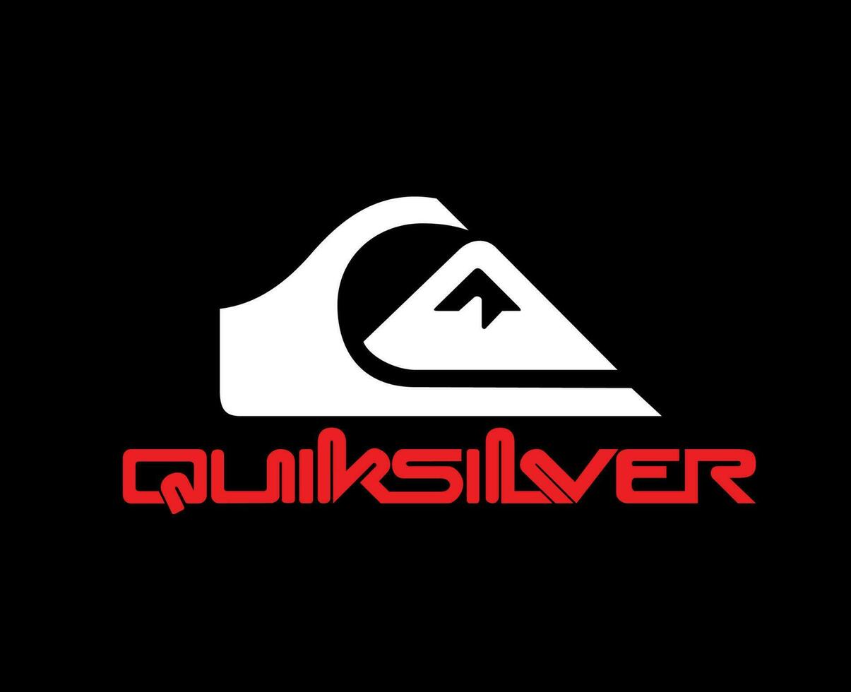 quiksilver merk logo met naam symbool kleren ontwerp icoon abstract vector illustratie met zwart achtergrond