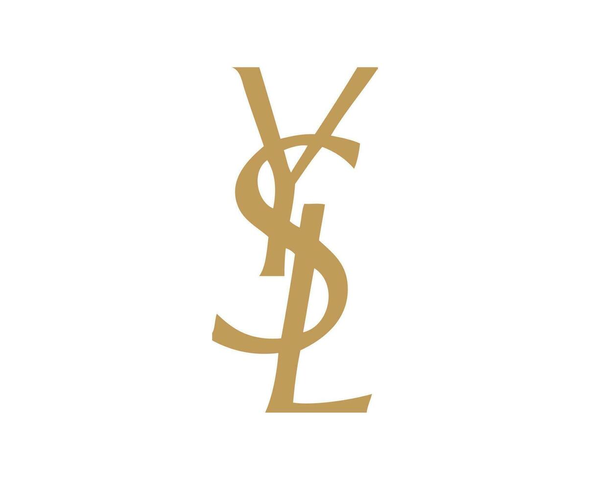 ysl merk logo symbool yves heilige laurent kleren ontwerp icoon abstract vector illustratie