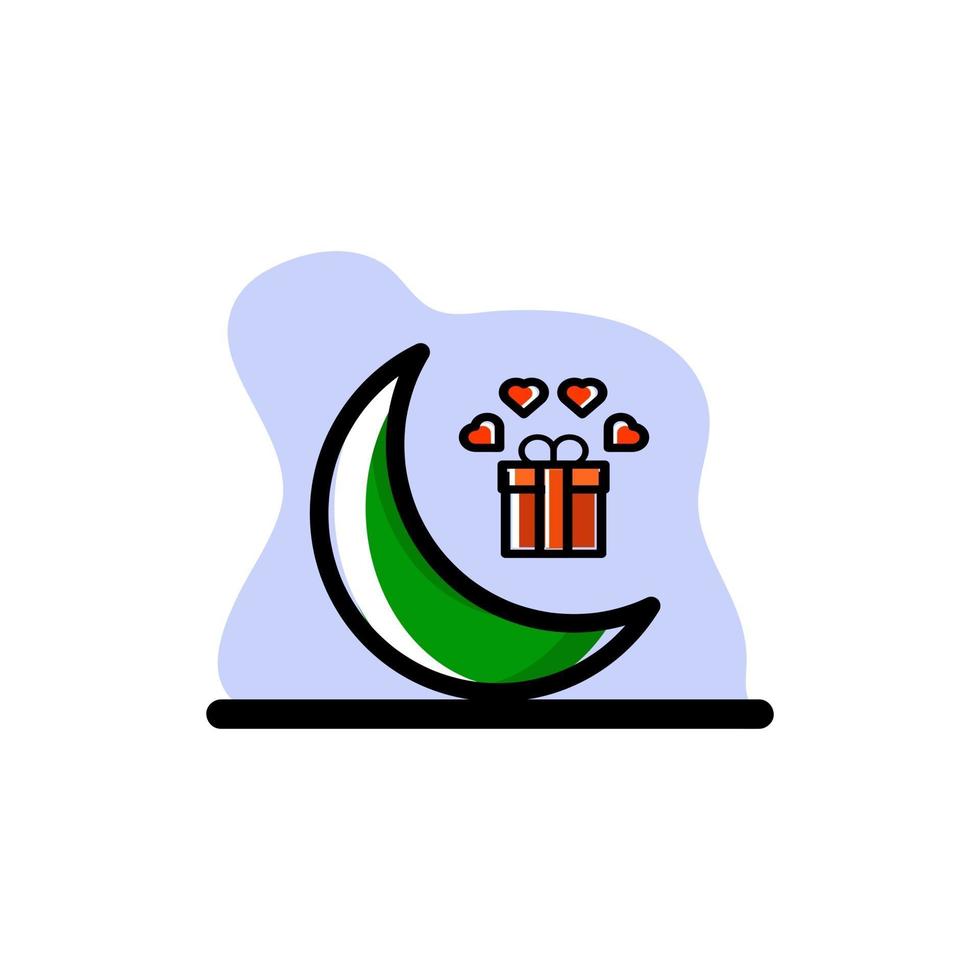 ramadan cadeau vector illustratie ontwerp conceptueel pictogram