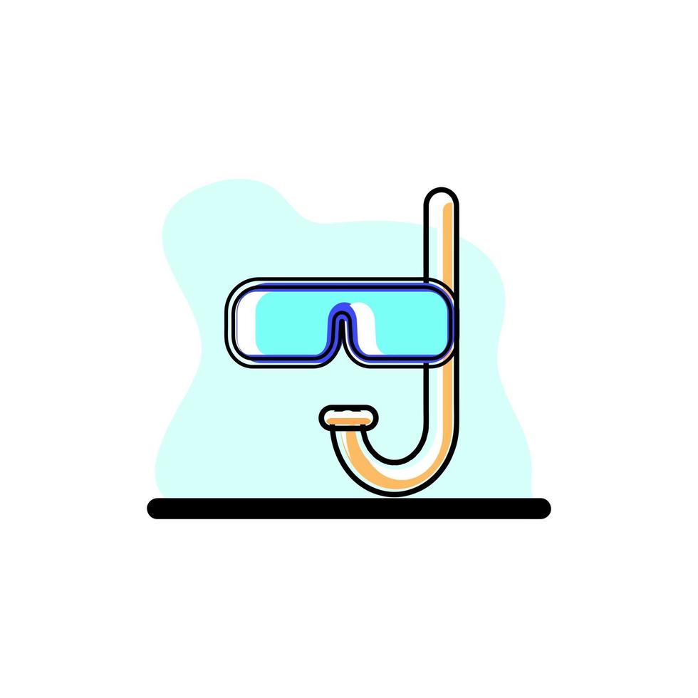 duikbril conceptueel pictogram vector illustratie ontwerp