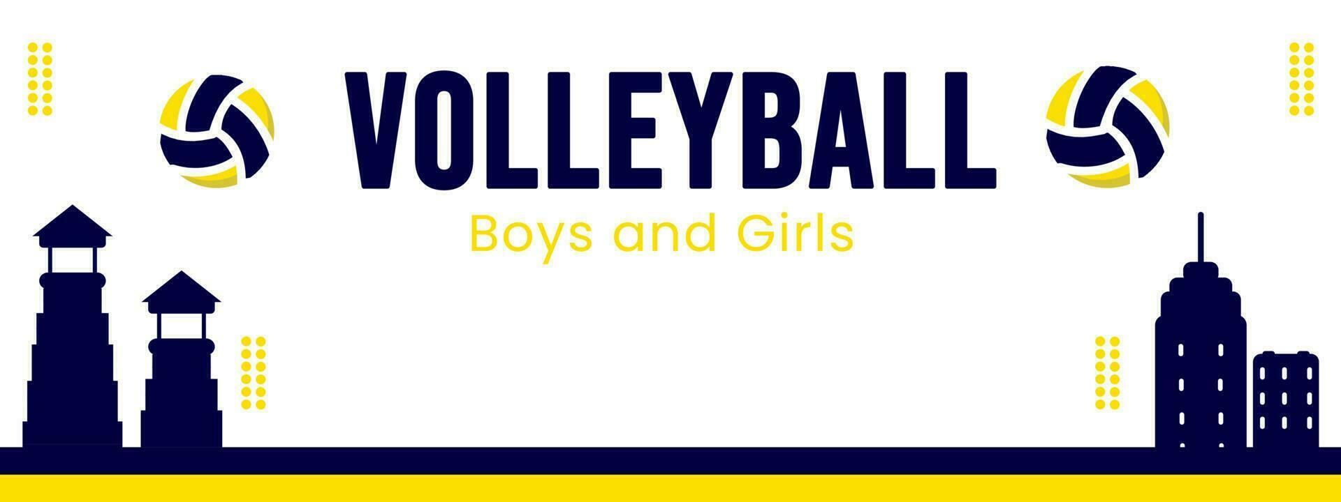 Mannen en vrouwen club volleybal banners vector