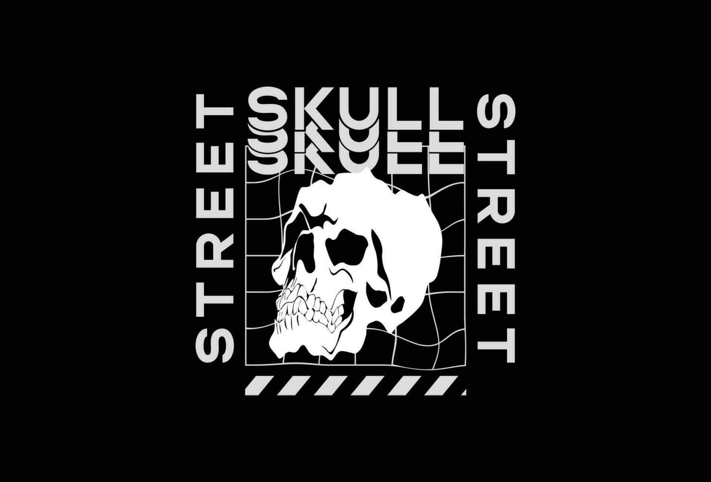 straat slijtage schedel logo ontwerp sjabloon vector