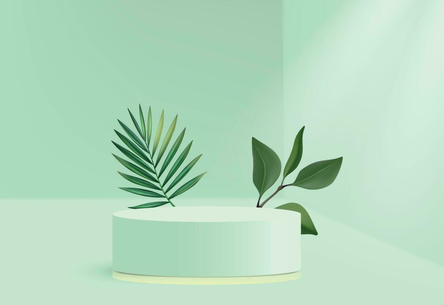 abstract groen platform podium - 3d kunstmatig Product presentatie vector